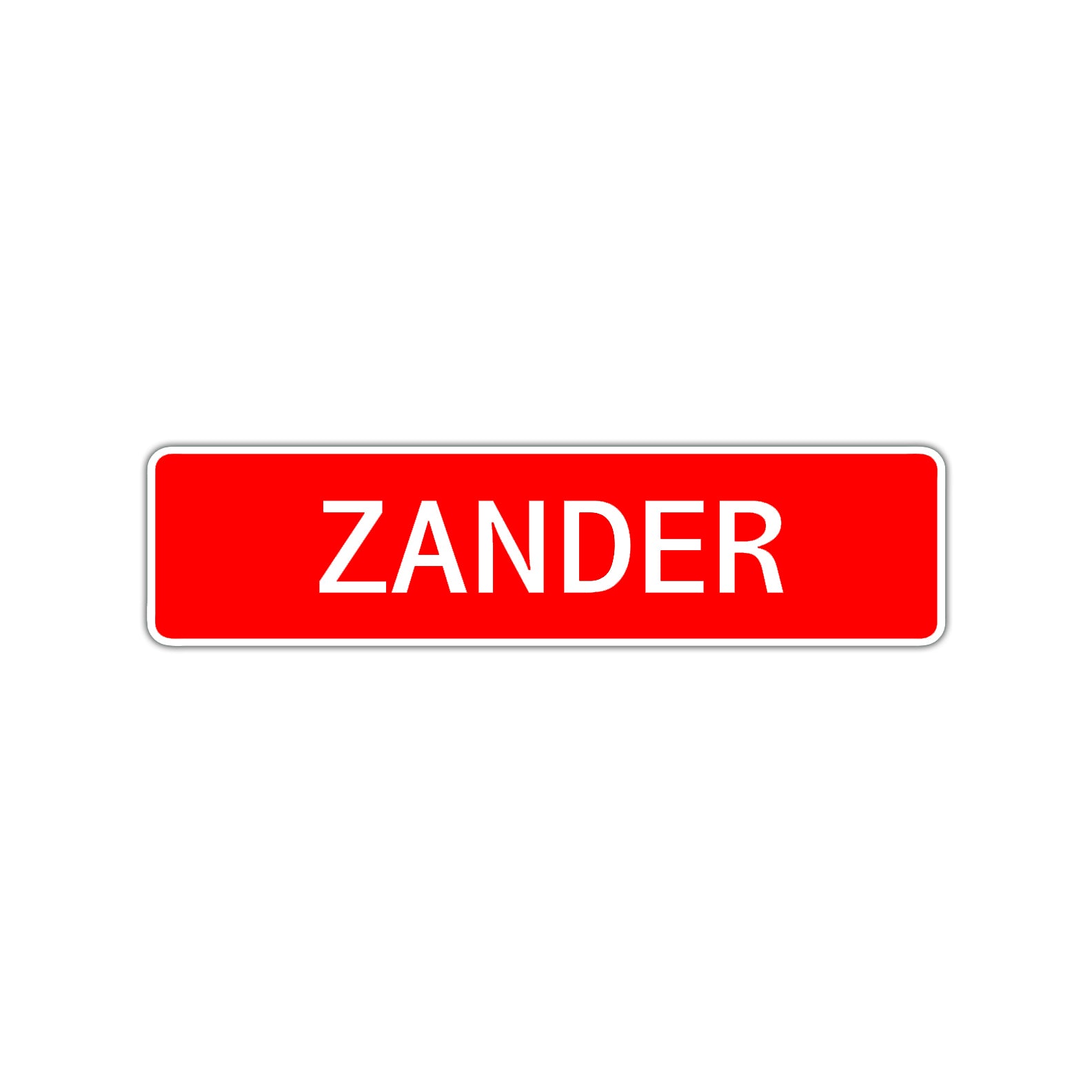 Zander Street Sign Children Name Room Plate