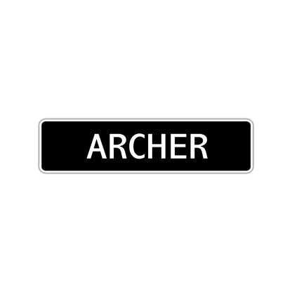 Archer Street Sign Children Name Room Plate