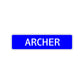 Archer Street Sign Children Name Room Plate