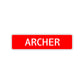 Archer Street Sign Children Name Room Plate