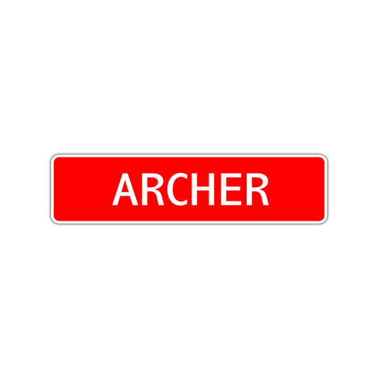Archer Street Sign Children Name Room Plate