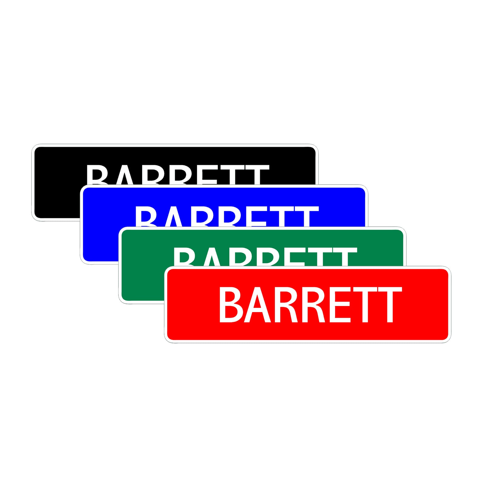 Barrett Street Sign Children Name Room Plate