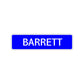 Barrett Street Sign Children Name Room Plate