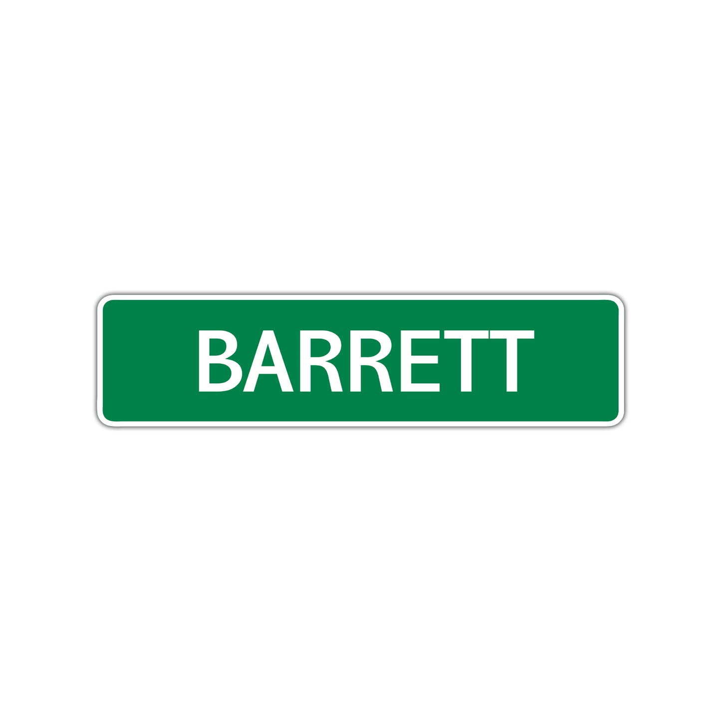 Barrett Street Sign Children Name Room Plate