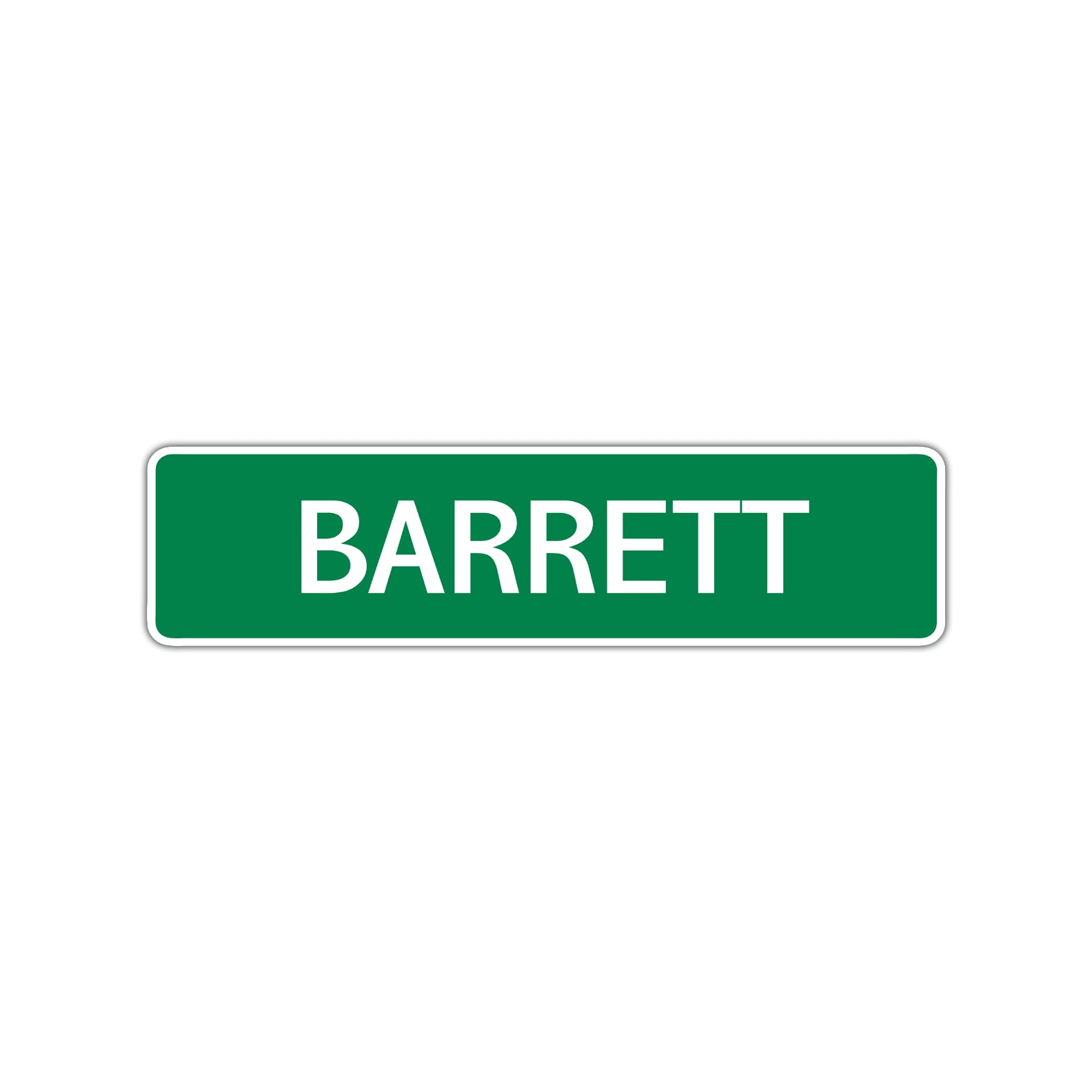 Barrett Street Sign Children Name Room Plate