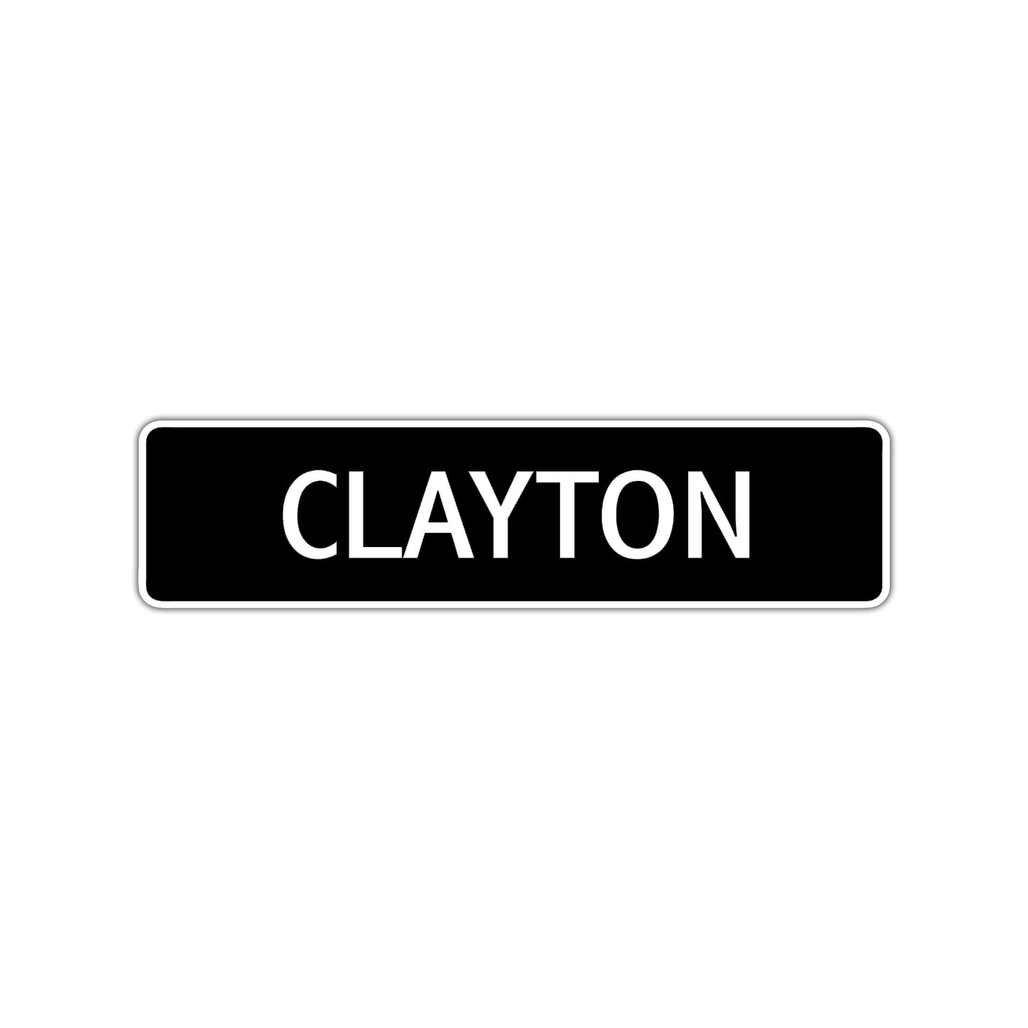 Clayton Street Sign Children Name Room Plate