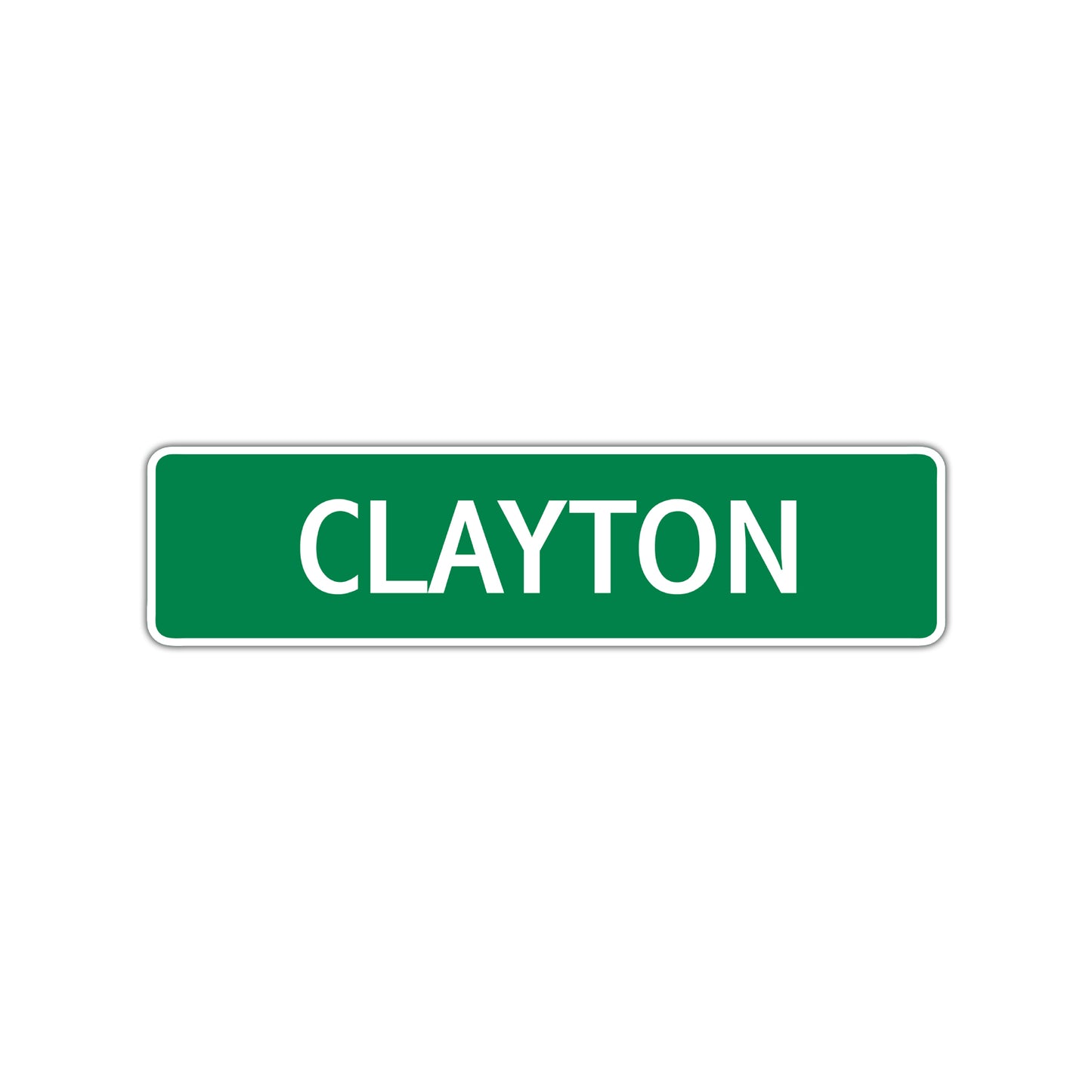 Clayton Street Sign Children Name Room Plate
