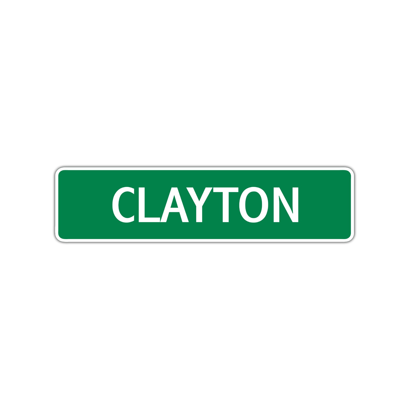 Clayton Street Sign Children Name Room Plate