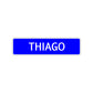 Thiago Street Sign Children Name Room Plate