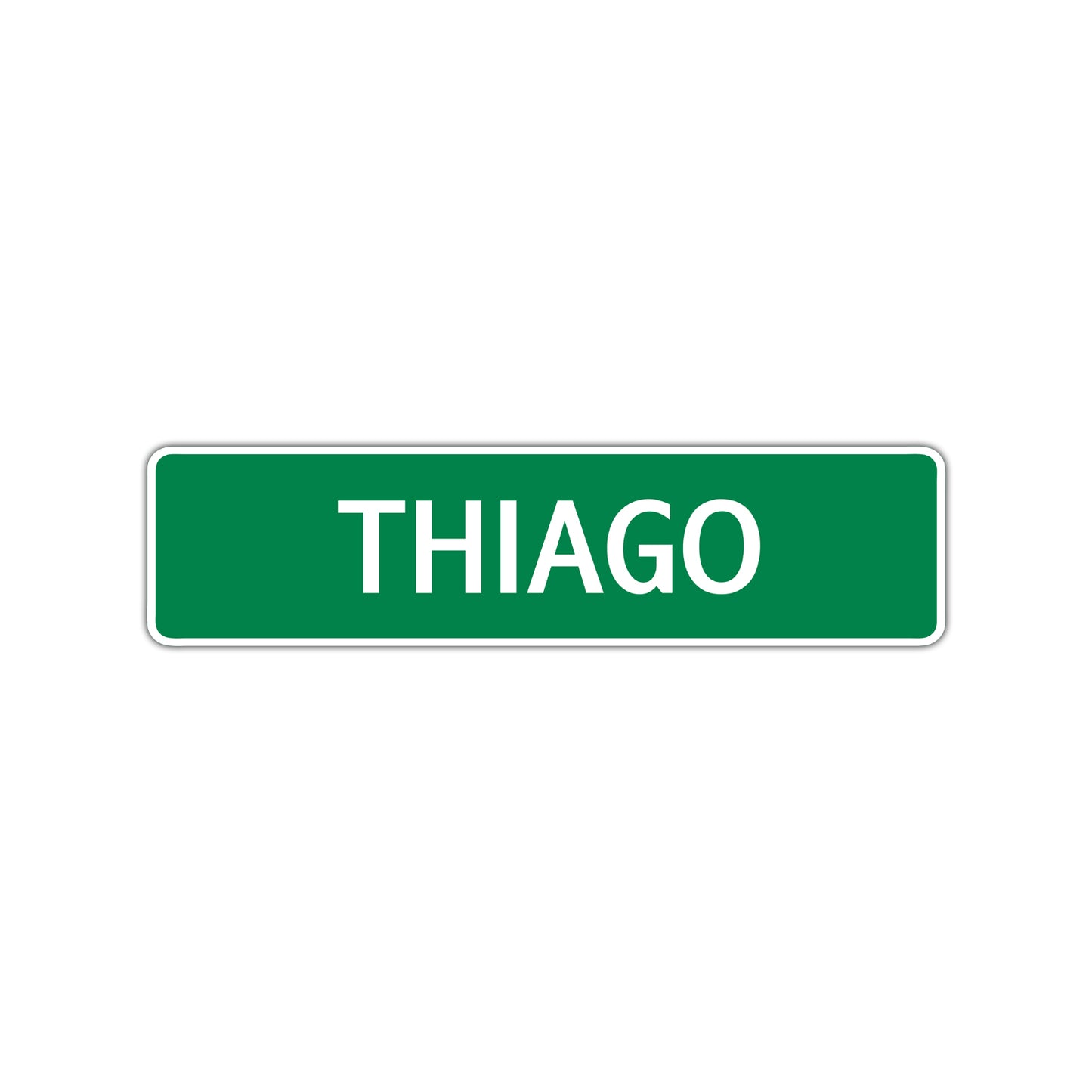 Thiago Street Sign Children Name Room Plate