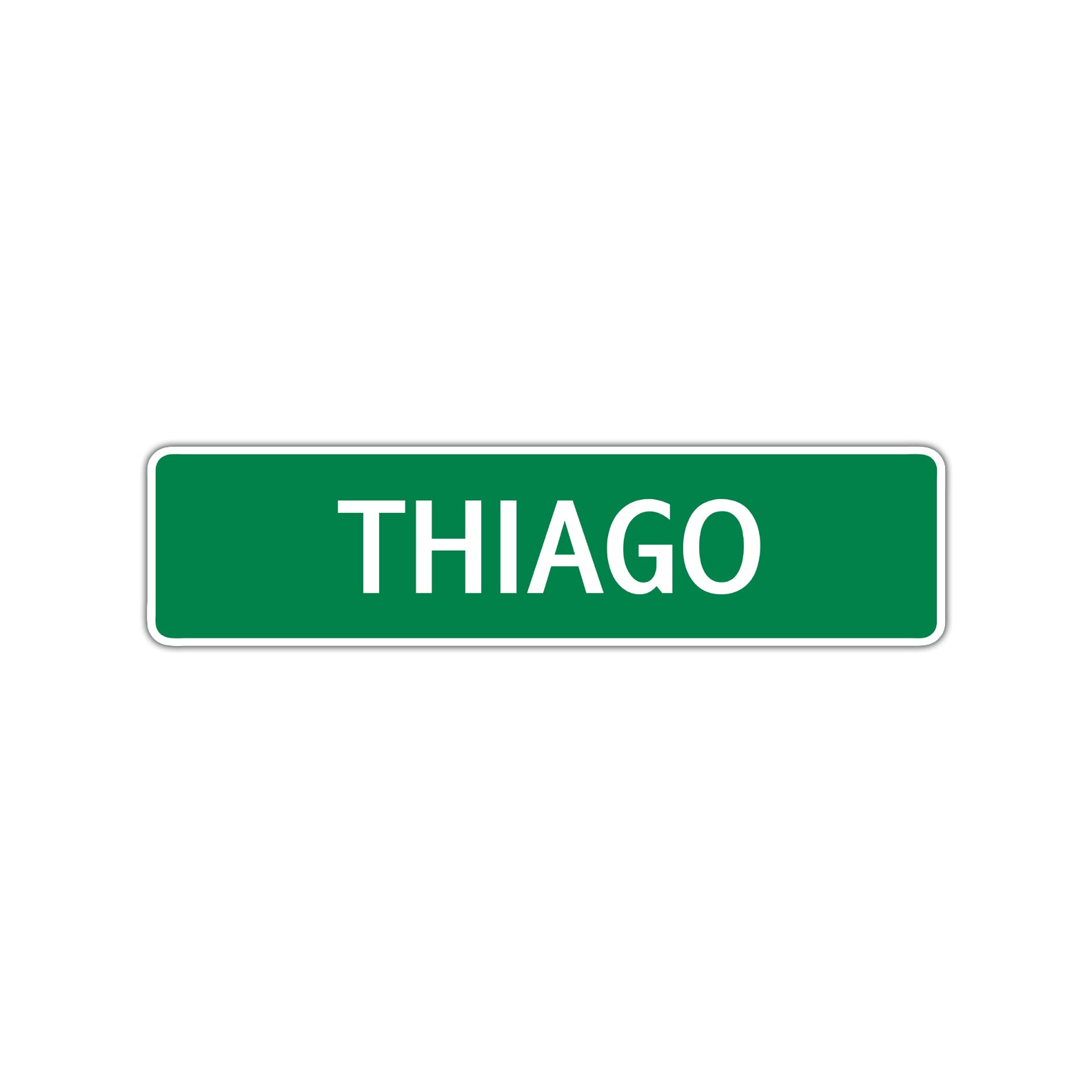 Thiago Street Sign Children Name Room Plate