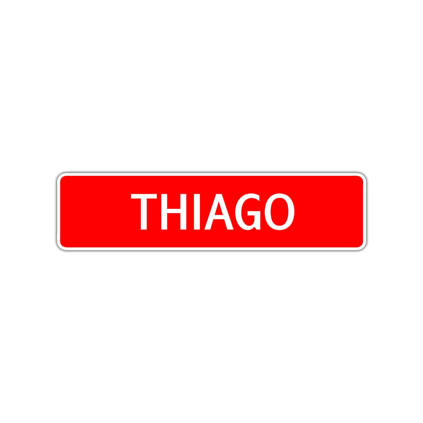 Thiago Street Sign Children Name Room Plate