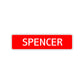 Spencer Street Sign Children Name Room Plate