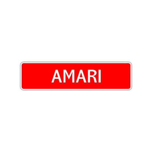 Amari Street Sign Children Name Room Plate