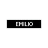 Emilio Street Sign Children Name Room Plate