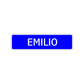 Emilio Street Sign Children Name Room Plate