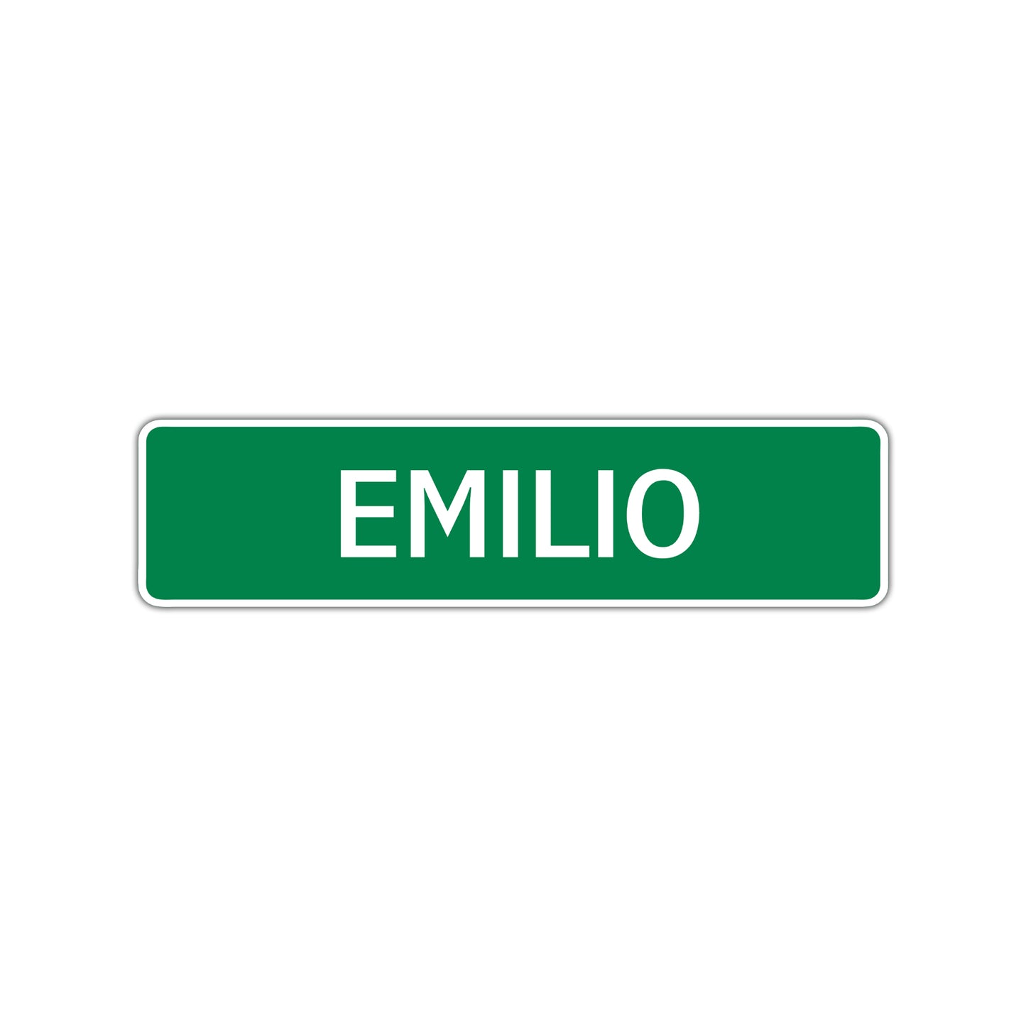 Emilio Street Sign Children Name Room Plate