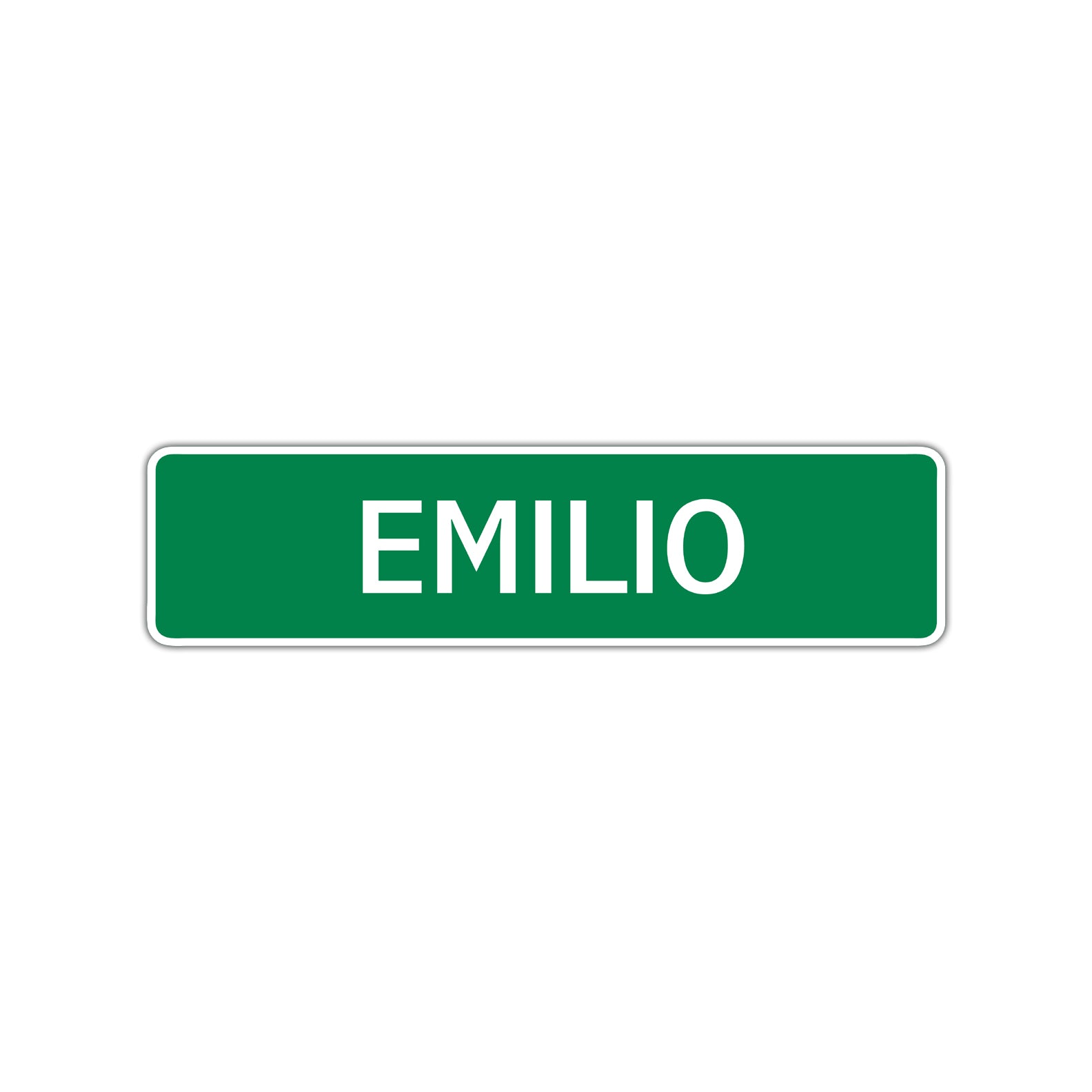 Emilio Street Sign Children Name Room Plate