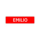 Emilio Street Sign Children Name Room Plate