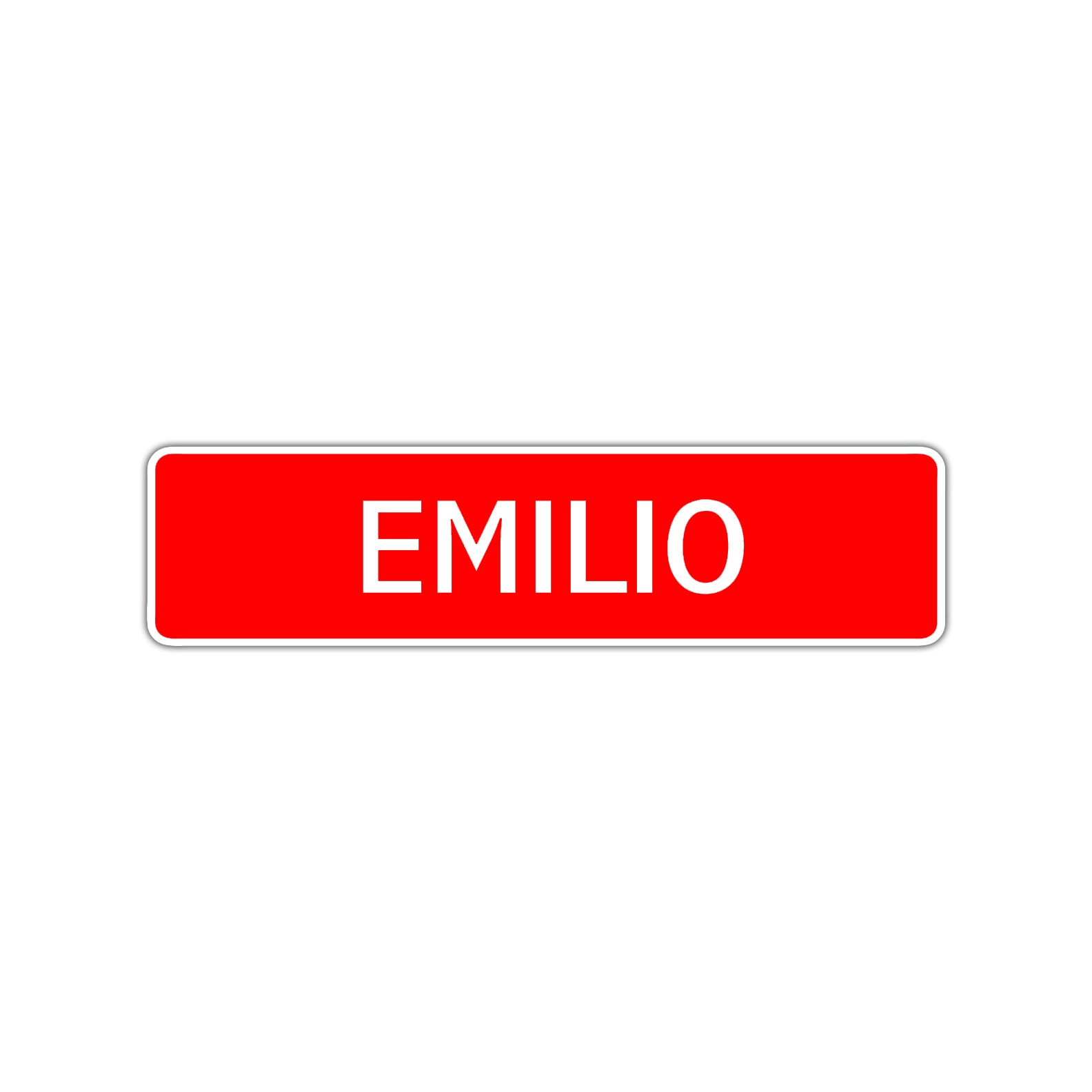 Emilio Street Sign Children Name Room Plate