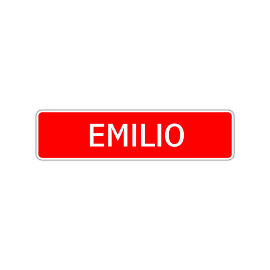 Emilio Street Sign Children Name Room Plate