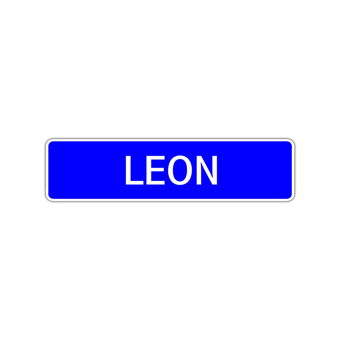 Leon Street Sign Children Name Room Plate