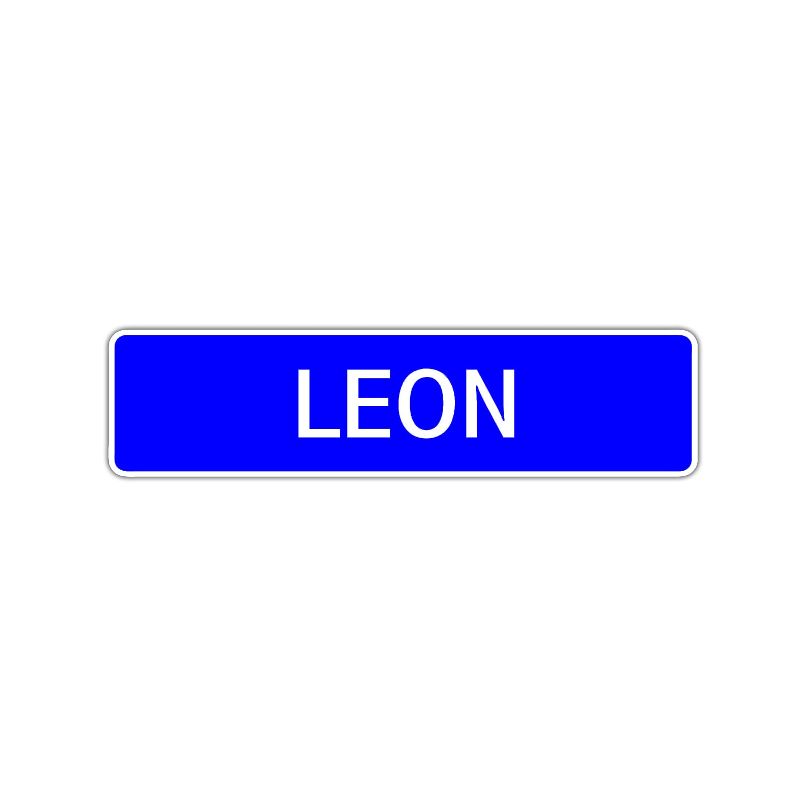 Leon Street Sign Children Name Room Plate
