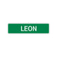 Leon Street Sign Children Name Room Plate