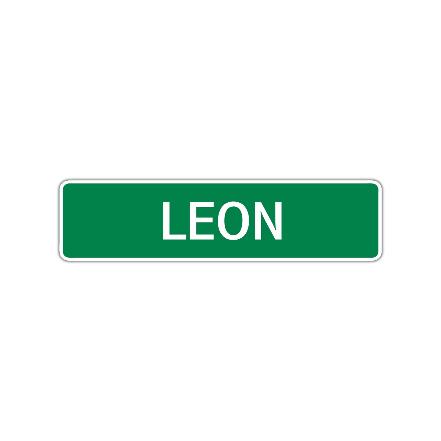 Leon Street Sign Children Name Room Plate