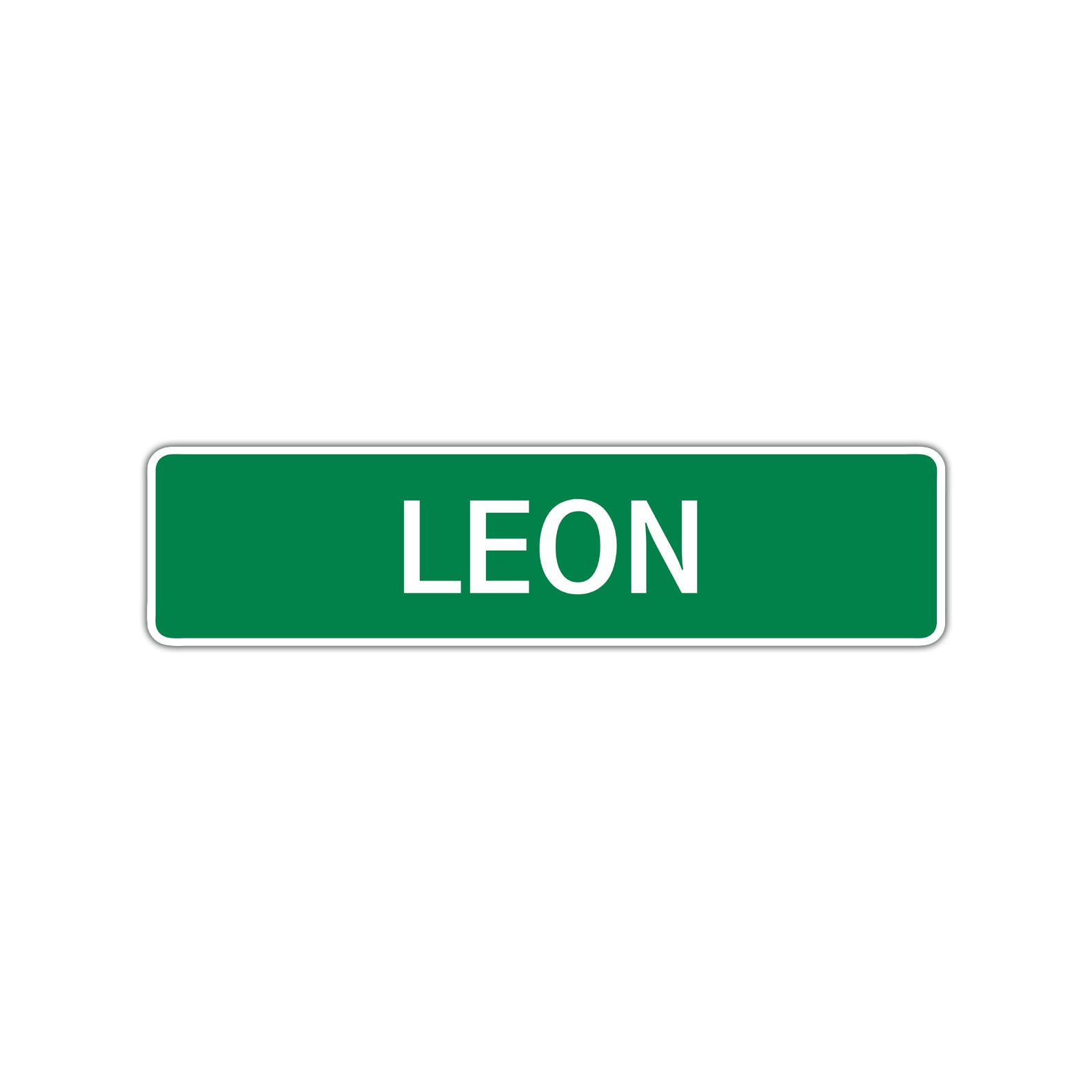 Leon Street Sign Children Name Room Plate