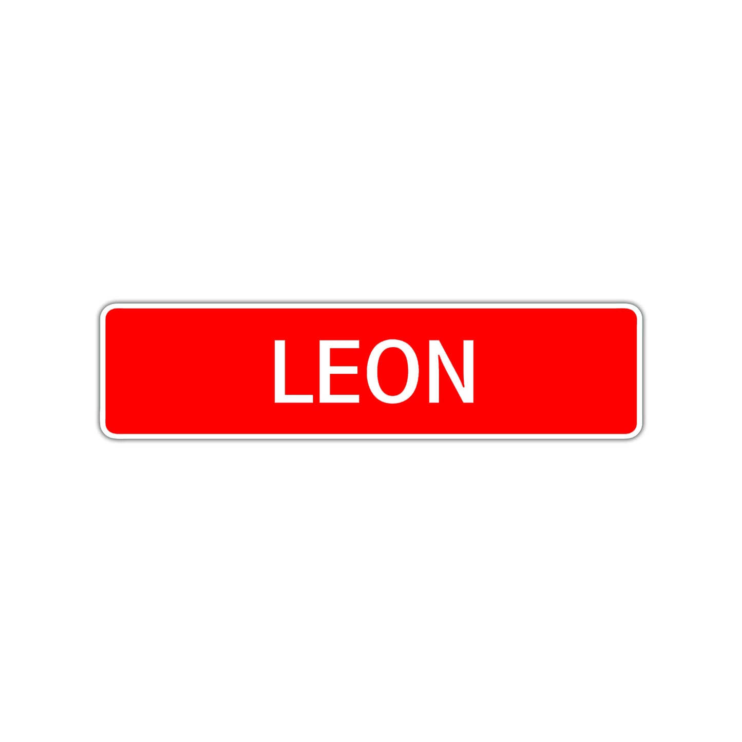 Leon Street Sign Children Name Room Plate