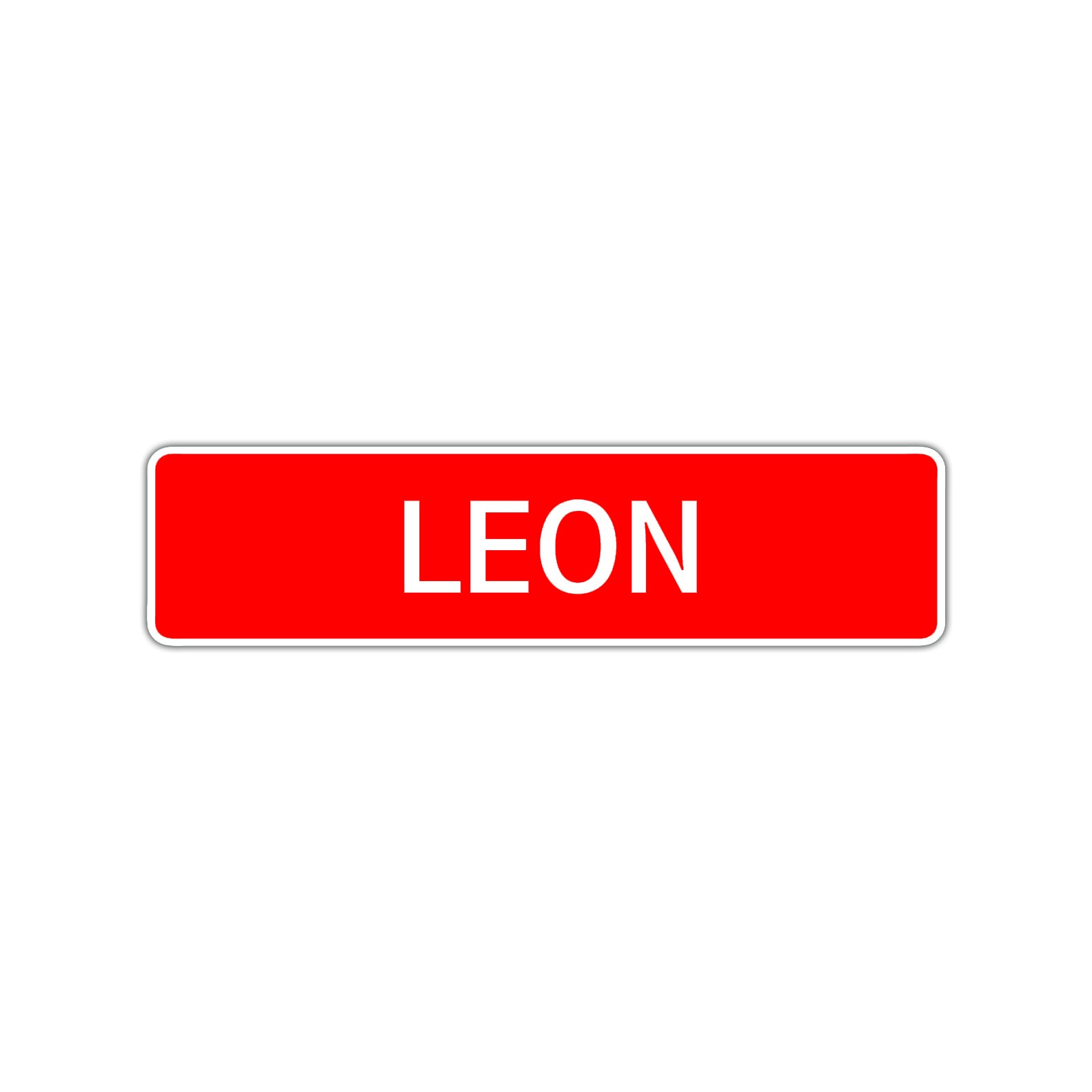 Leon Street Sign Children Name Room Plate