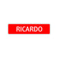 Ricardo Street Sign Children Name Room Plate