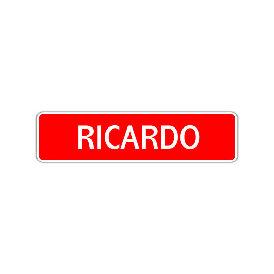 Ricardo Street Sign Children Name Room Plate