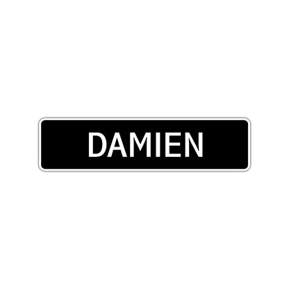 Damien Street Sign Children Name Room Plate