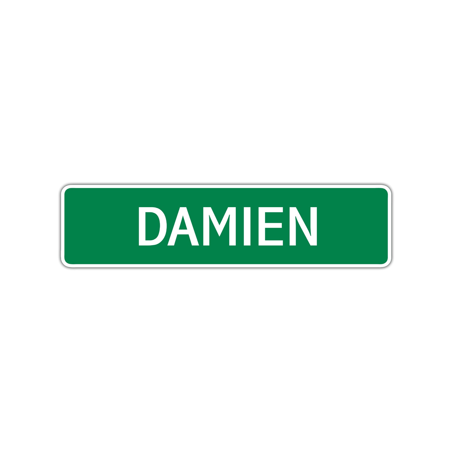 Damien Street Sign Children Name Room Plate