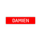Damien Street Sign Children Name Room Plate