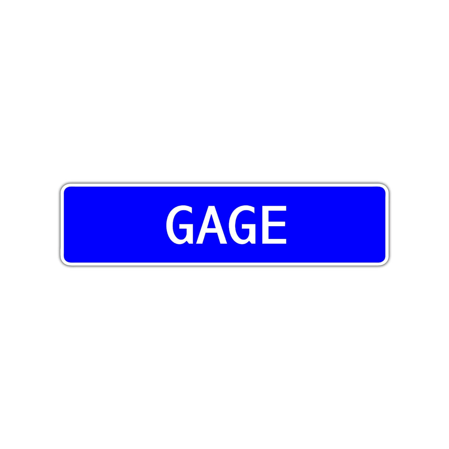 Gage Street Sign Children Name Room Plate