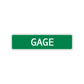 Gage Street Sign Children Name Room Plate
