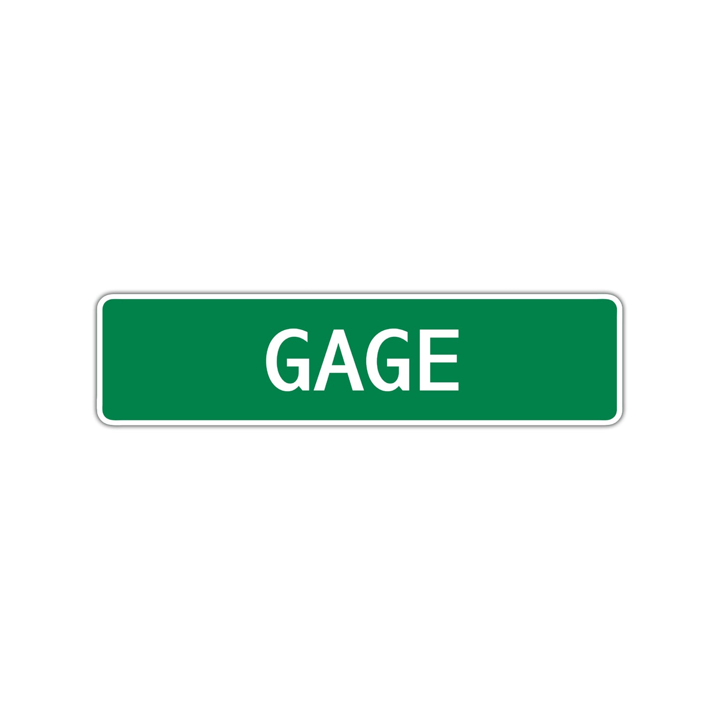 Gage Street Sign Children Name Room Plate