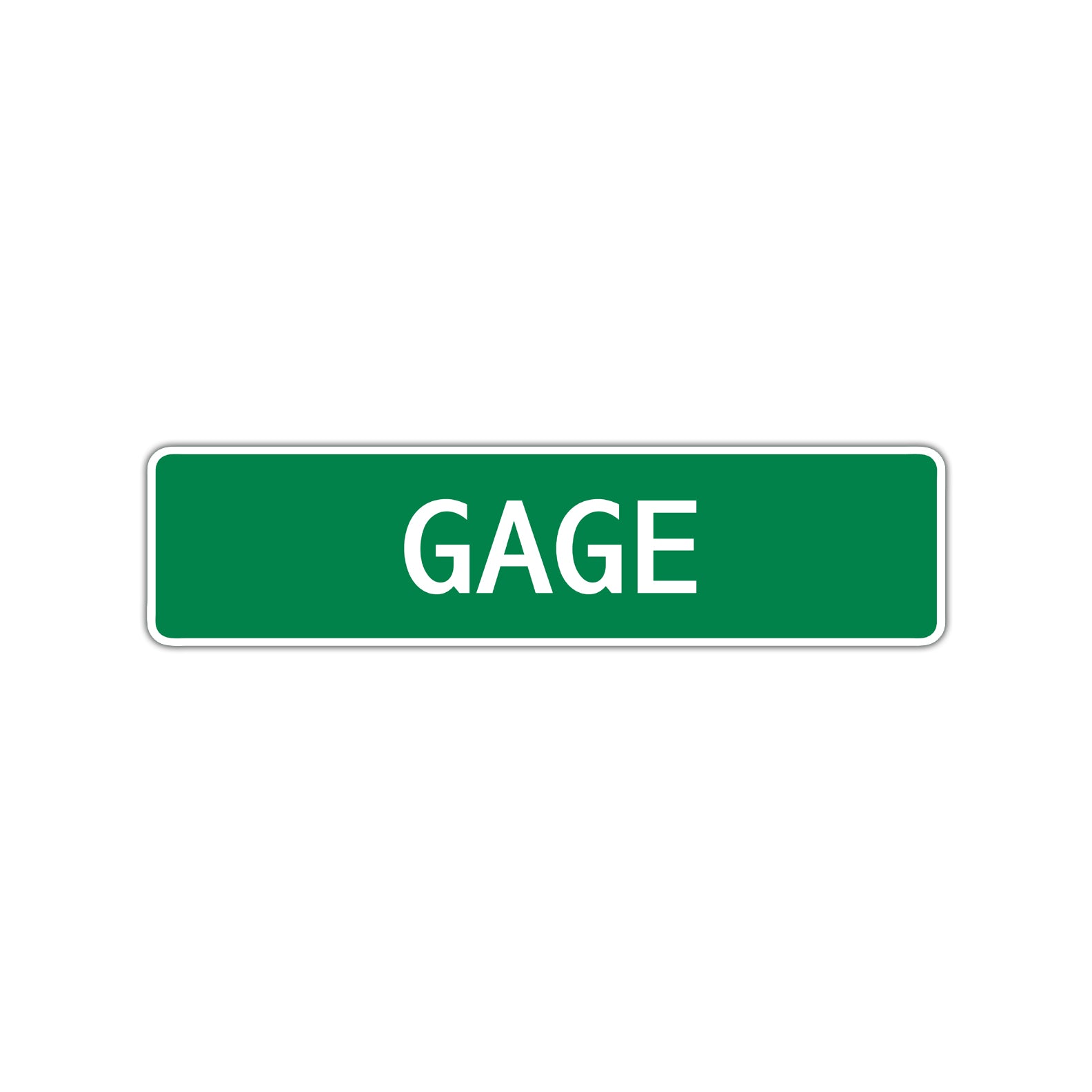 Gage Street Sign Children Name Room Plate