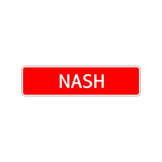 Nash Street Sign Children Name Room Plate