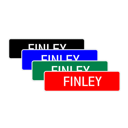 Finley Street Sign Children Name Room Plate