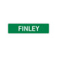 Finley Street Sign Children Name Room Plate