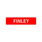 Finley Street Sign Children Name Room Plate