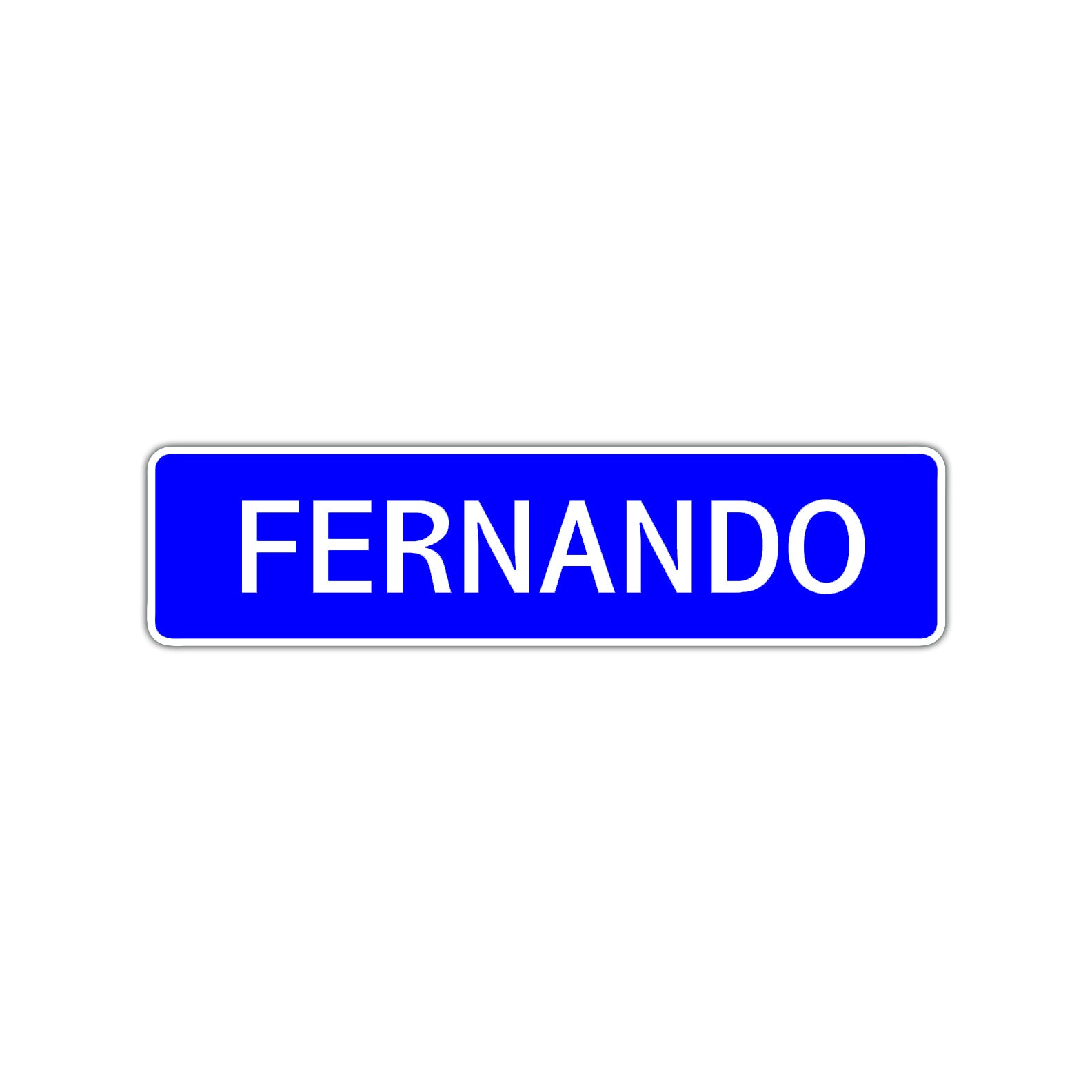 Fernando Street Sign Children Name Room Plate