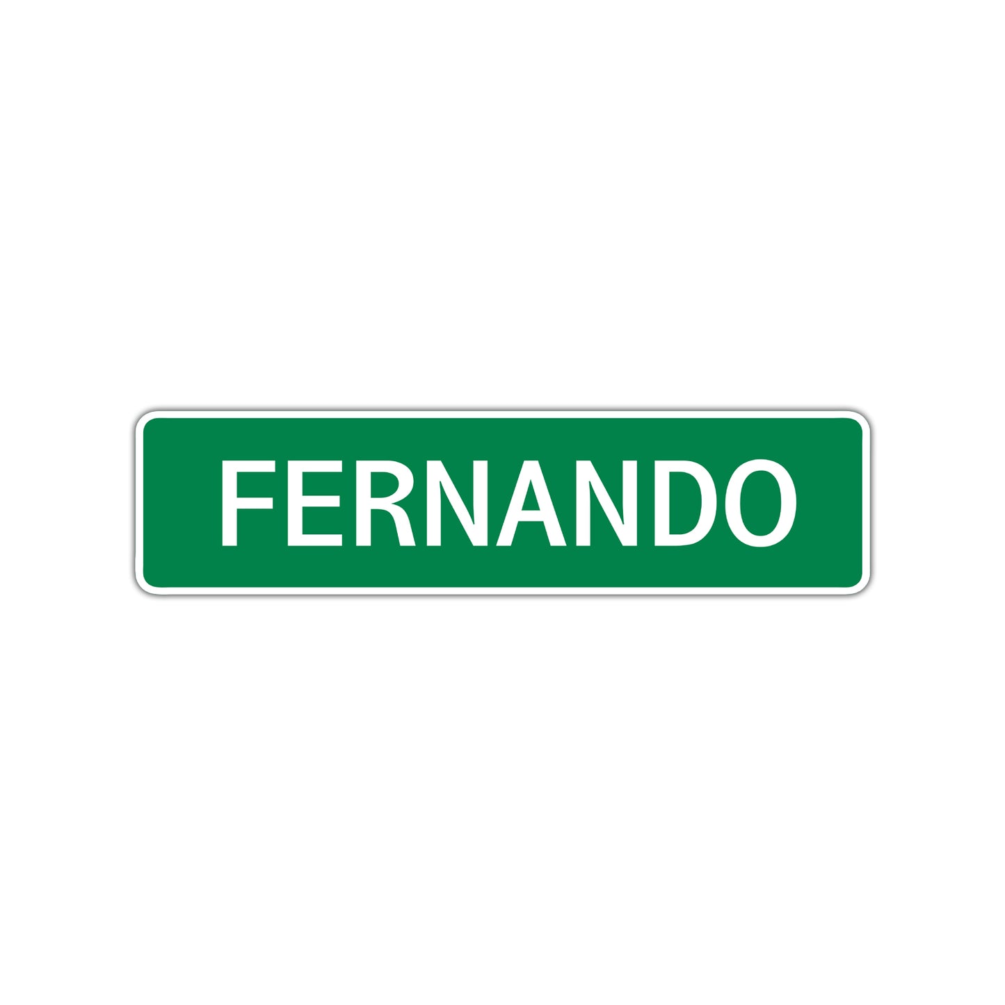 Fernando Street Sign Children Name Room Plate