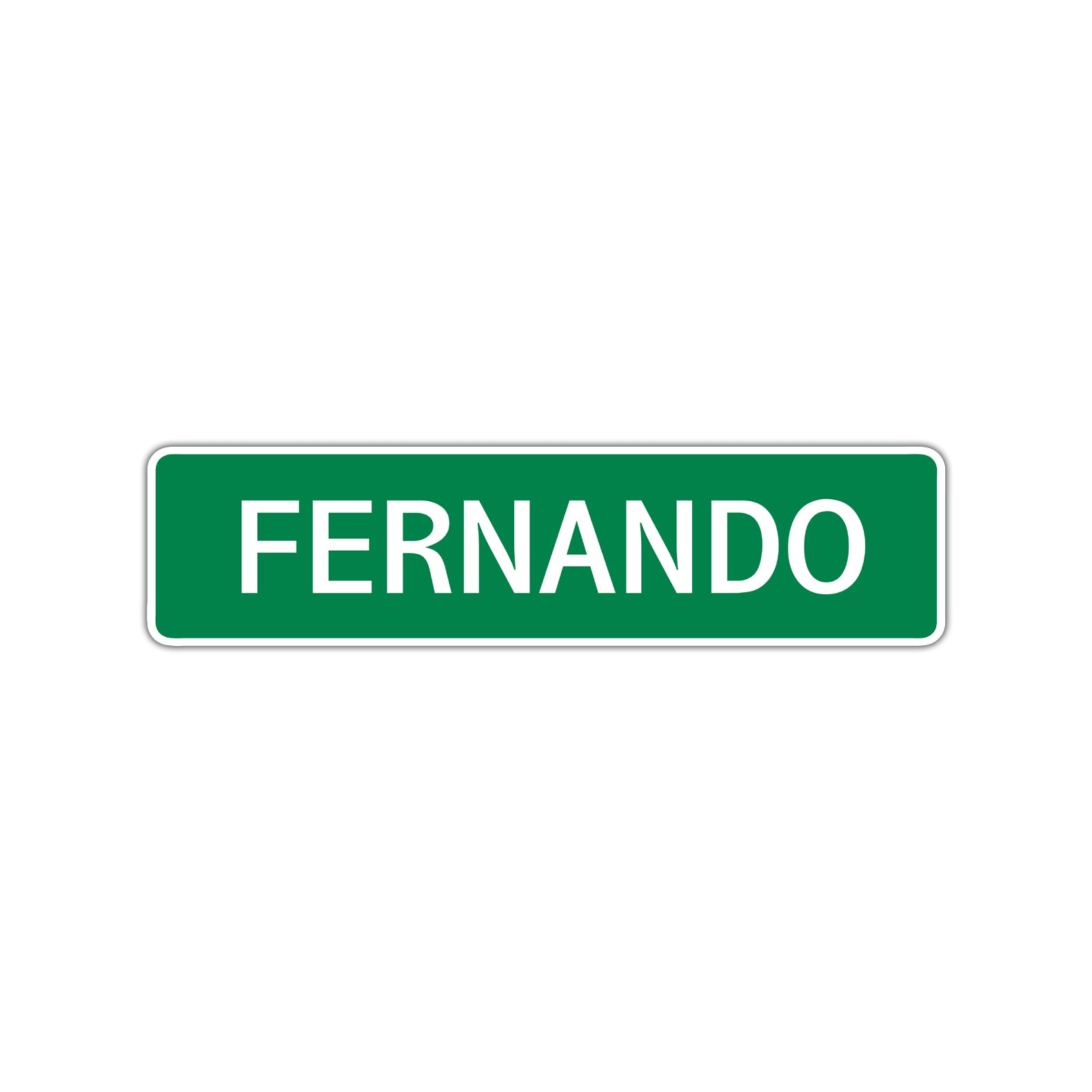 Fernando Street Sign Children Name Room Plate