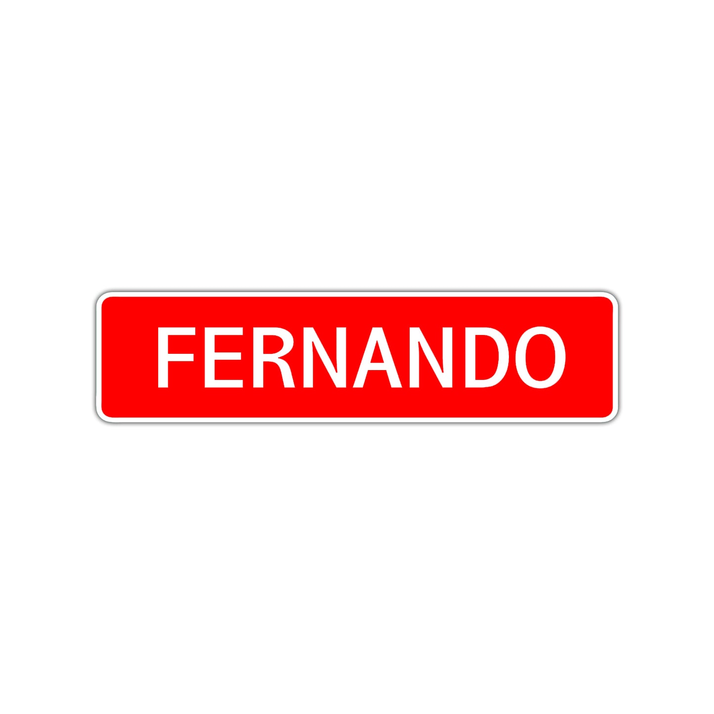 Fernando Street Sign Children Name Room Plate