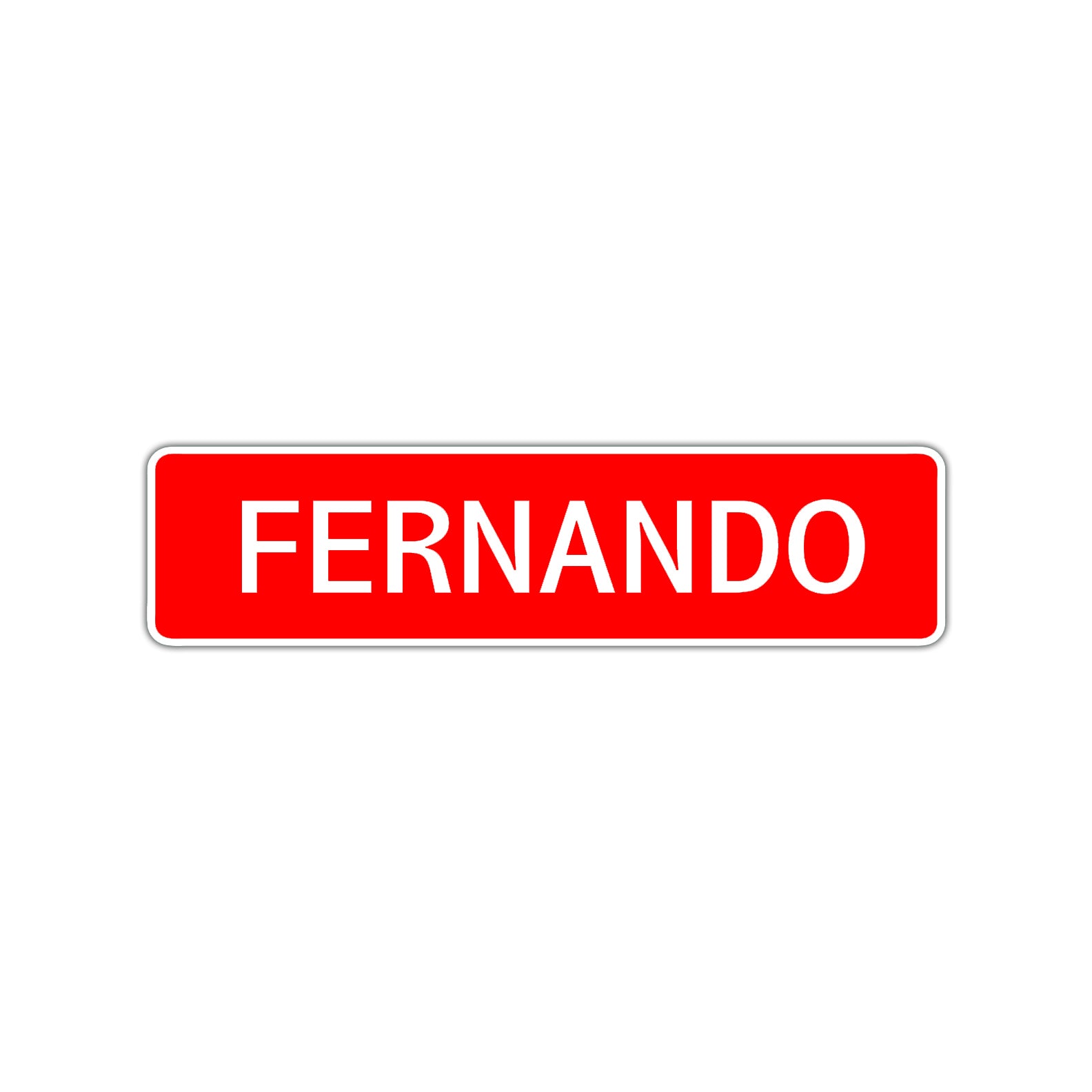 Fernando Street Sign Children Name Room Plate